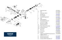 RECAMBIOS TERMOSTATICA BAÑO-DUCHA GROHTHERM 1000 GROHE